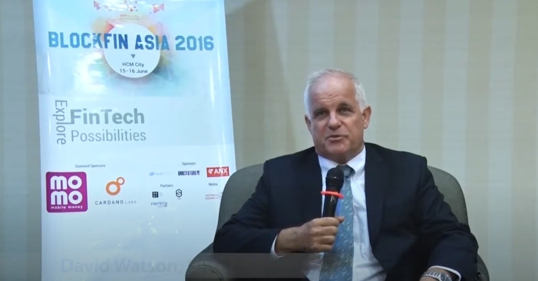 David Watson, General Director of Future.Travel during BlockFin Asia 2016