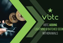 VBTC adding Lightning & Batched SegWit withdrawals