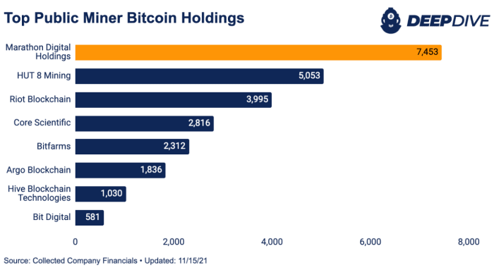 Top các công ty khai thác giữ nhiều Bitcoin nhất