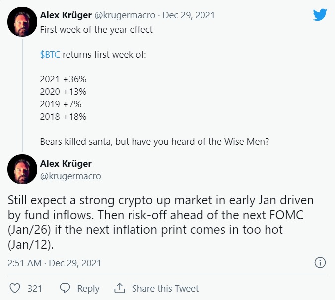 Dòng tweet của ông Alex Krüger