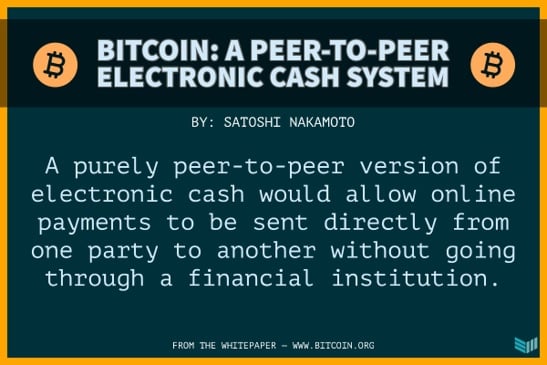 Bitcoin cho phép giao dịch tiền ngang hàng, không qua trung gian