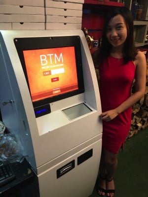 Máy ATM Bitcoin được đặt tại Quận 1. Thành phố Hồ Chí Minh. Ảnh: Bitcoin Vietnam.