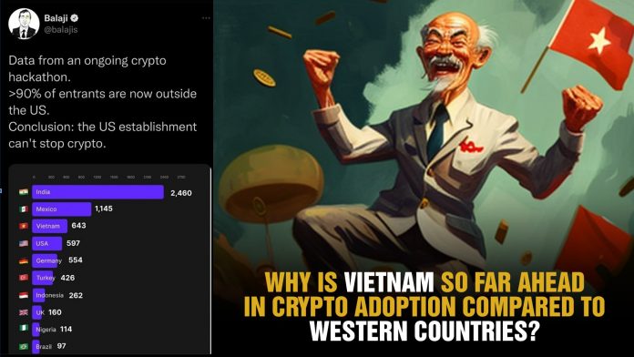 Why is it that Vietnam is so far ahead in crypto adoption compared to Western countries?